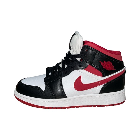 Jordan 1 Mid - Gym Red Black White (GS) - Picture 6 of 9